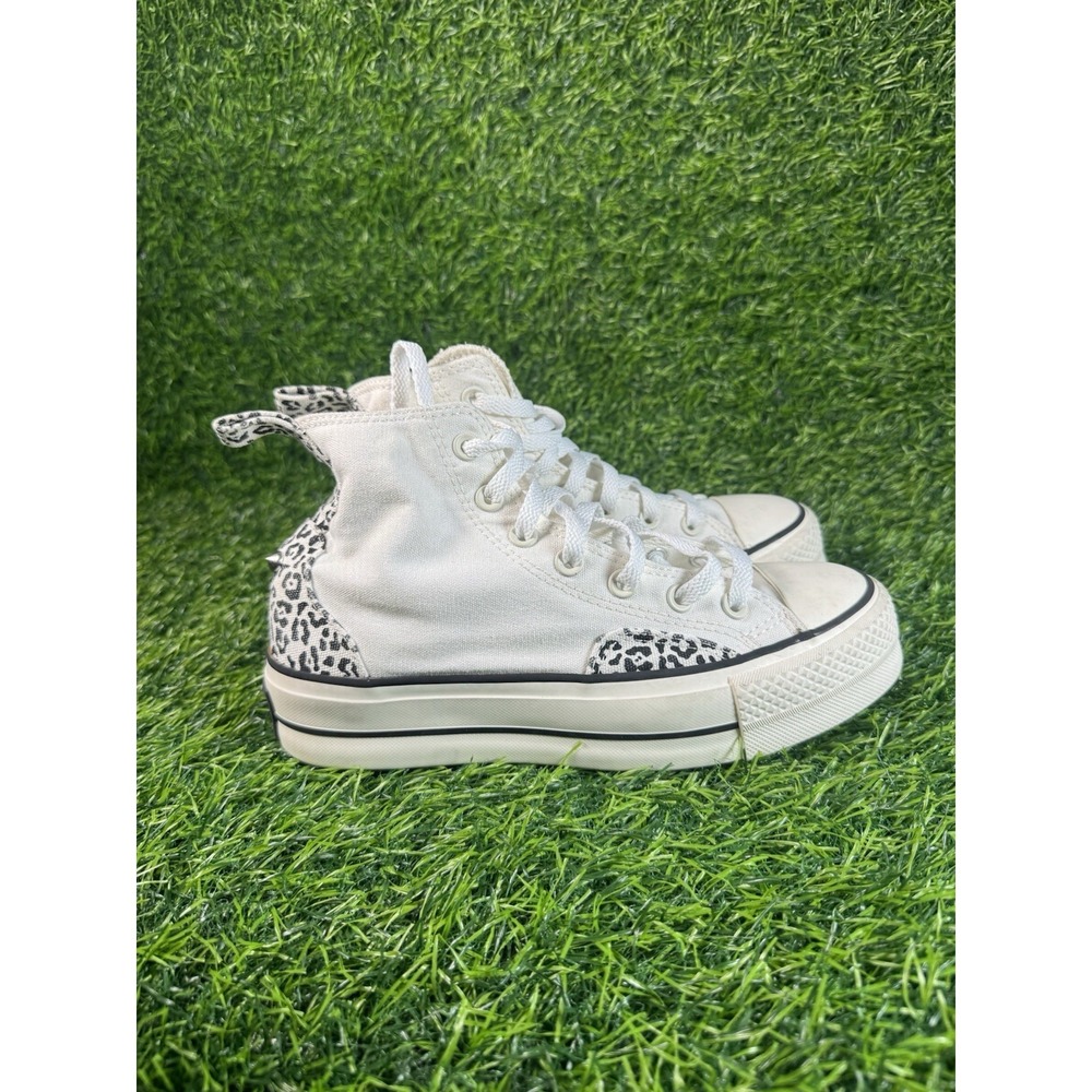 Converse Chuck Taylor All Star Lift Platform High Top Ivory Animal Print Sz 7